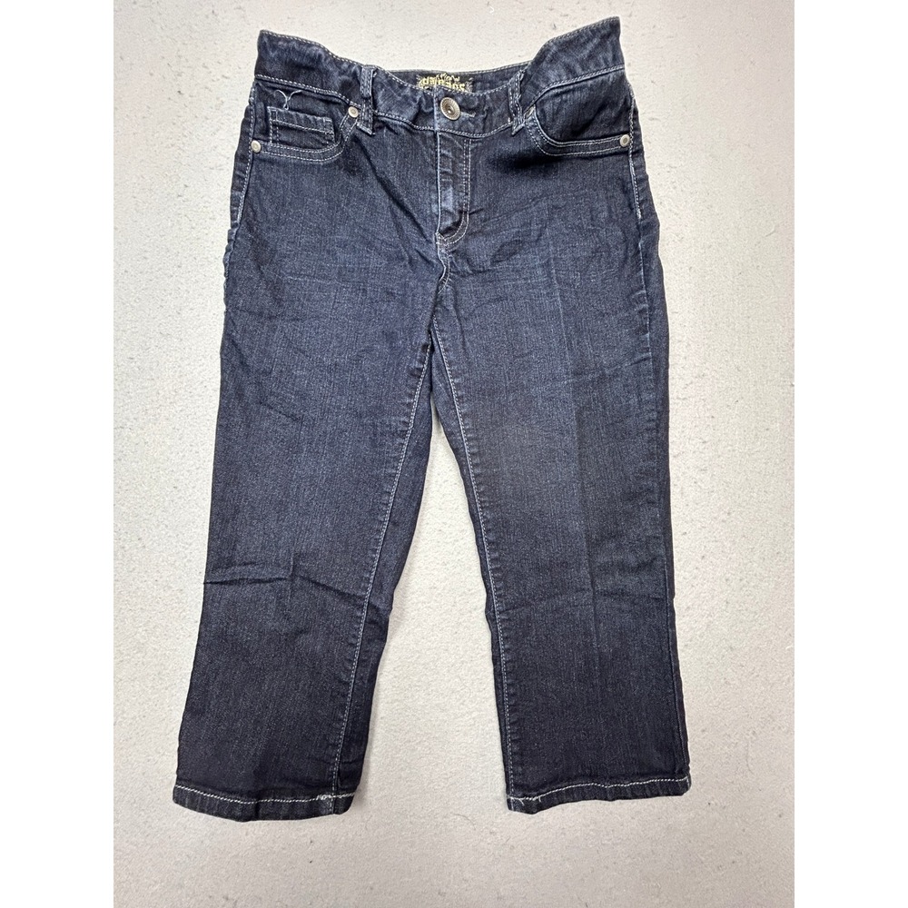 d.jeans Denim Capris Cotton Polyester Spandex Dark Wash 6 W28 Womens
